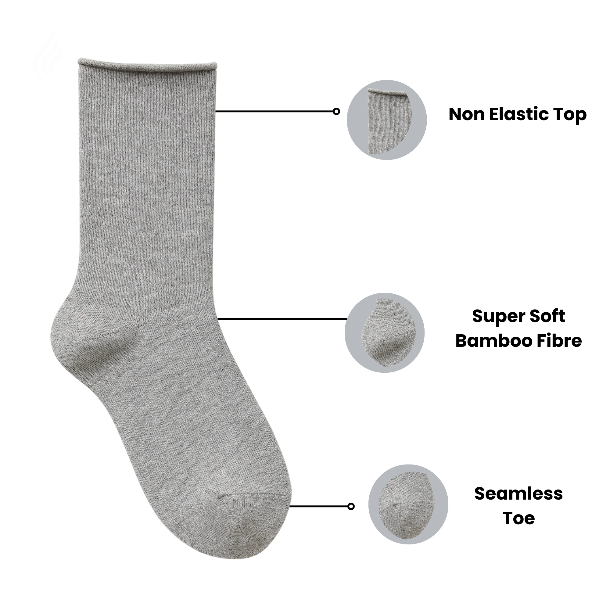 Non-Binding Bamboo Socks – Soft Top for Sensitive Skin