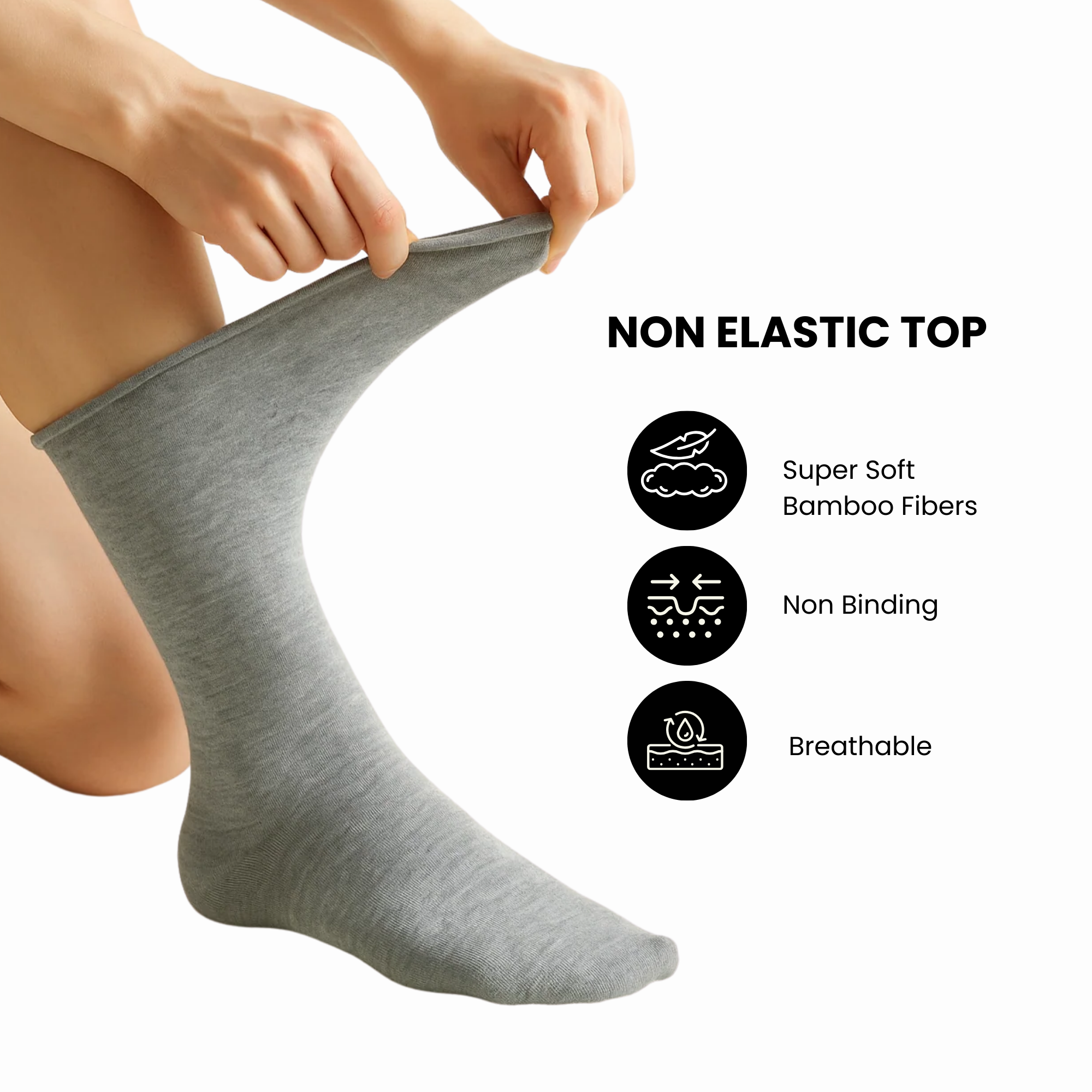 Non-Binding Bamboo Socks – Soft Top for Sensitive Skin