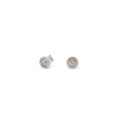 925 Sterling Silver Crystals Stud Earrings Wedding Earrings, Italian Design - Naked Nation UK