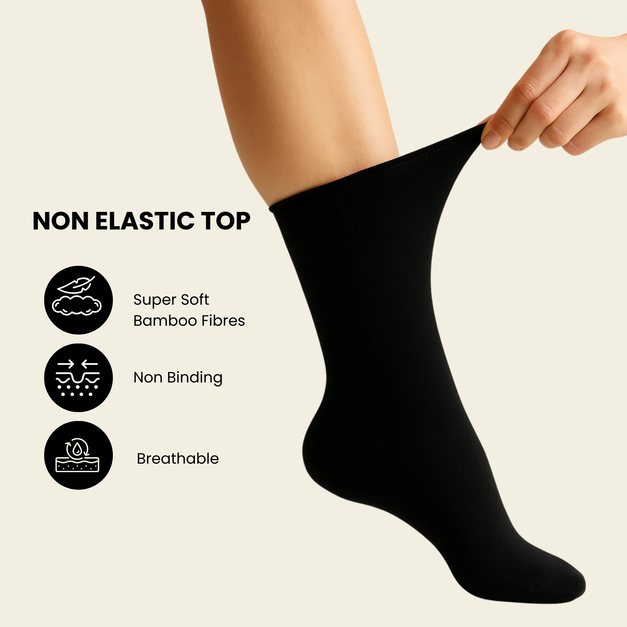 Non-Binding Bamboo Socks – Soft Top for Sensitive Skin