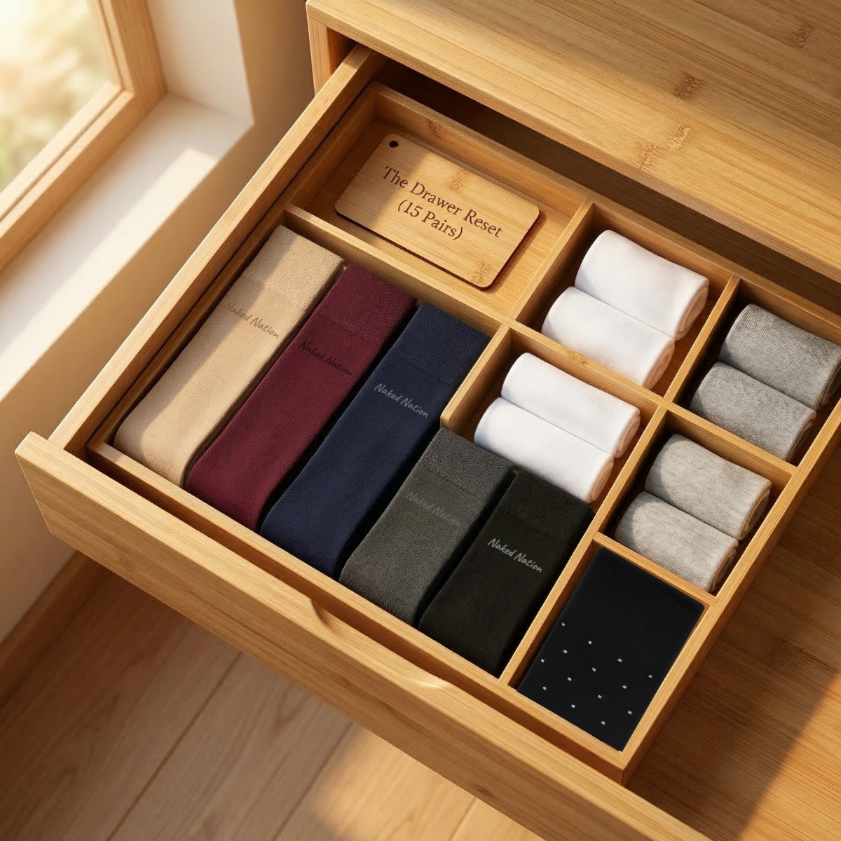 The Complete Bamboo Drawer Reset (15-Pair System)