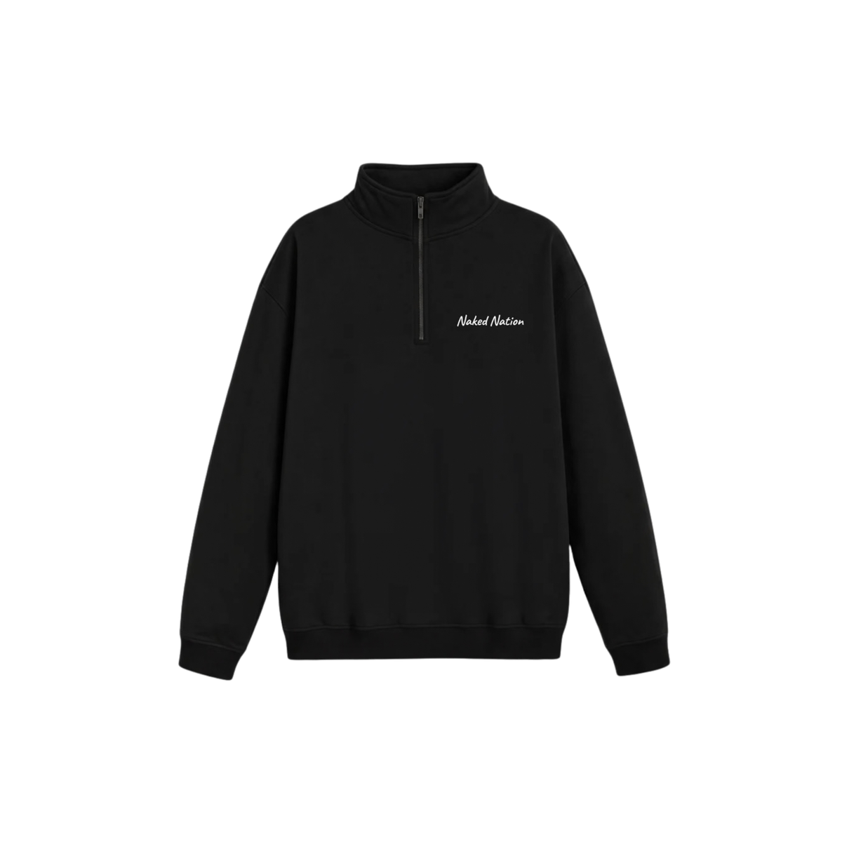 Unisex Organic Cotton Quarter Zip Sweatshirt | High Neck