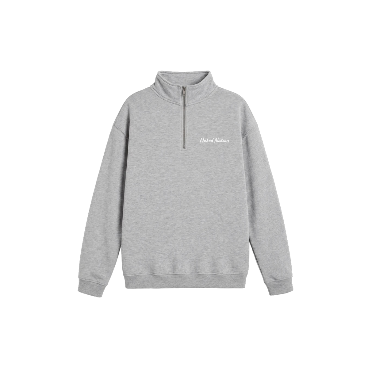 Unisex Organic Cotton Quarter Zip Sweatshirt | High Neck