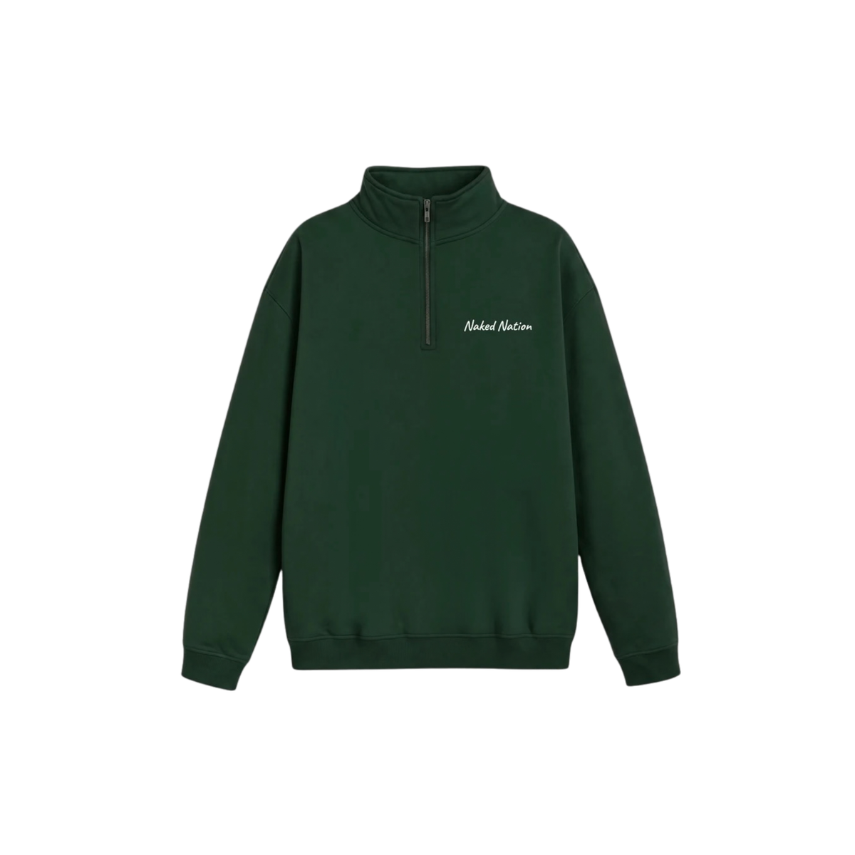 Unisex Organic Cotton Quarter Zip Sweatshirt | High Neck