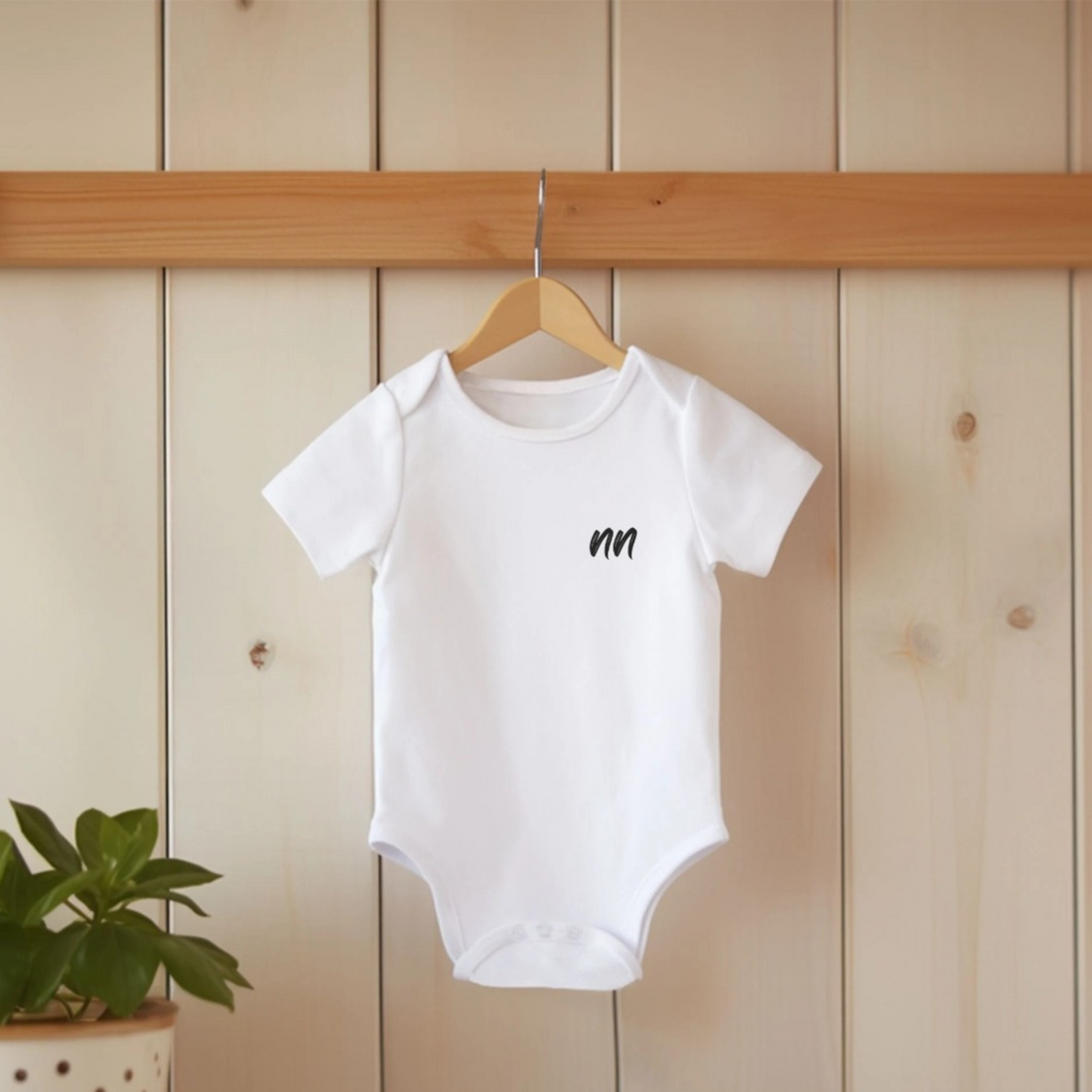 Naked Nation Short Sleeve Baby Grow in 100% Combed Organic Cotton