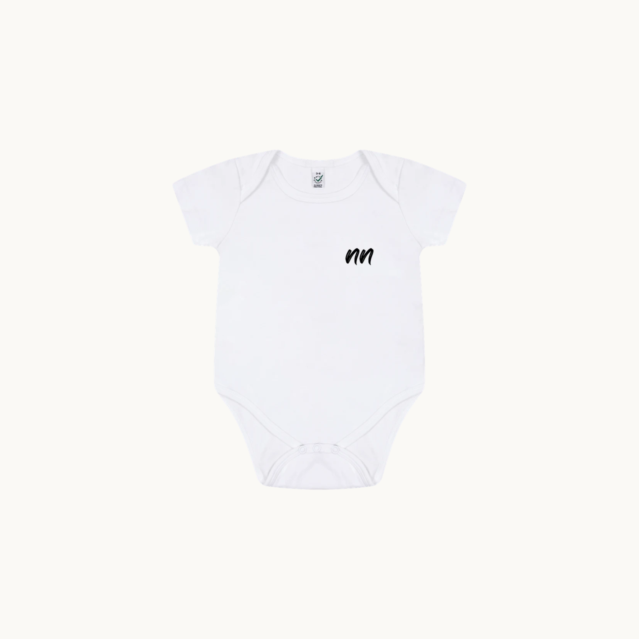 Naked Nation Short Sleeve Baby Grow in 100% Combed Organic Cotton