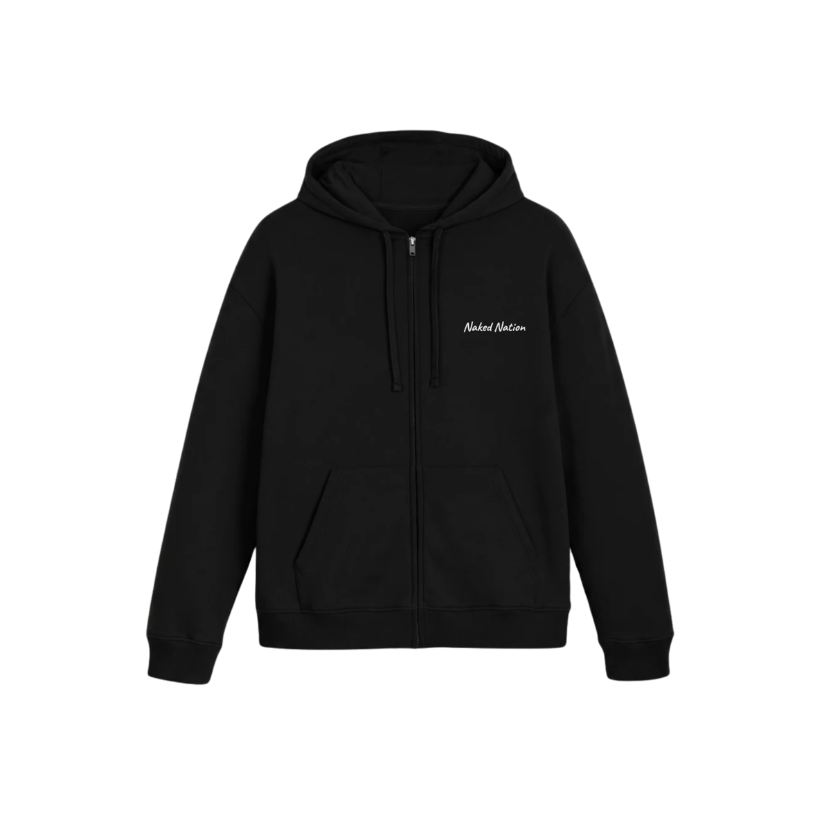 Unisex Organic Cotton Full Zip Hoodie | Brushed Fleece
