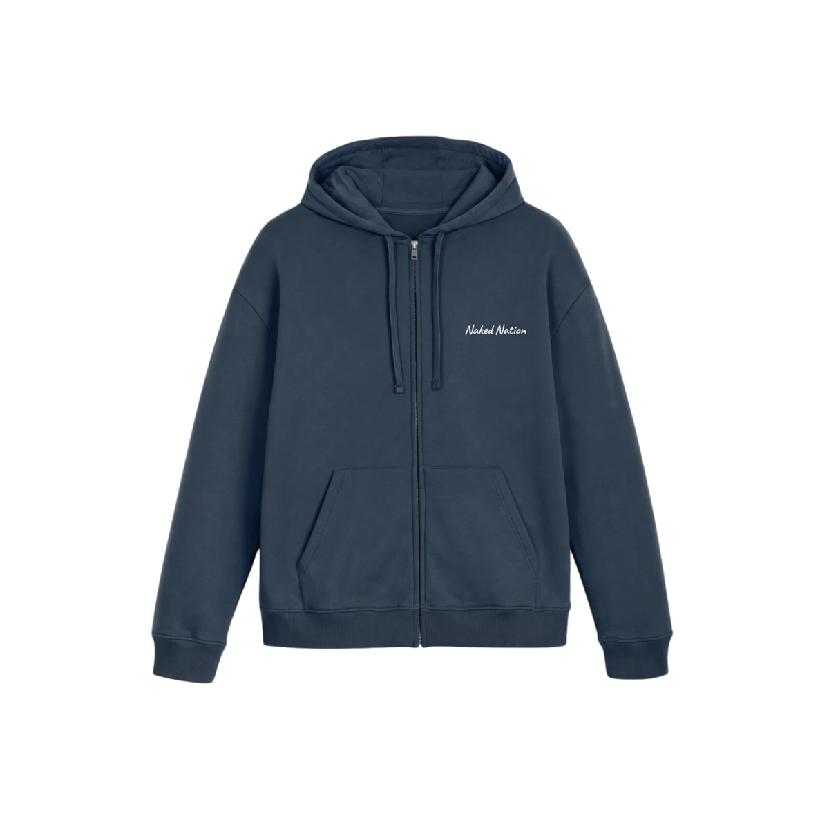 Unisex Organic Cotton Full Zip Hoodie | Brushed Fleece
