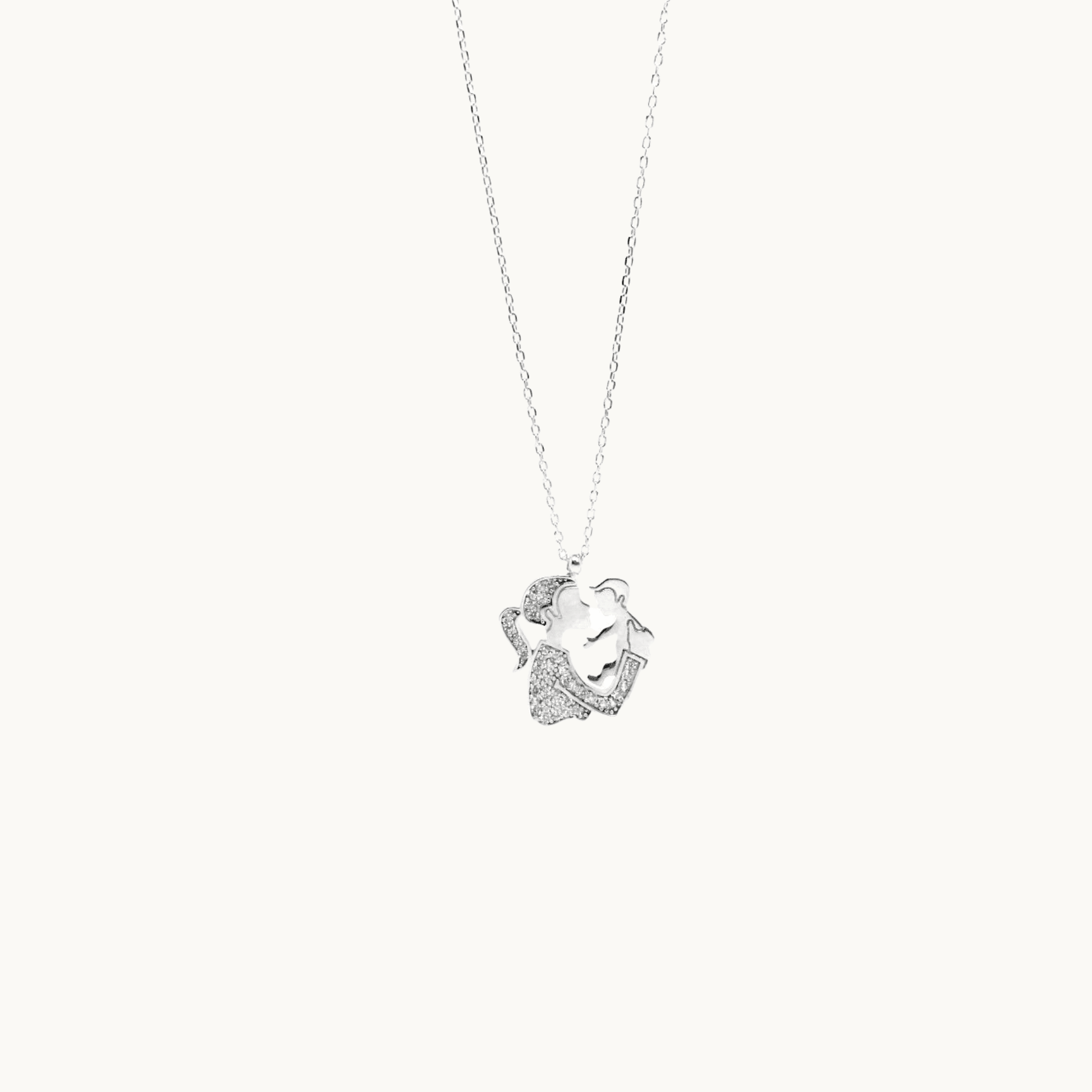 Baby and Mum Love Pendant Necklace with Gift Box - Naked Nation UK