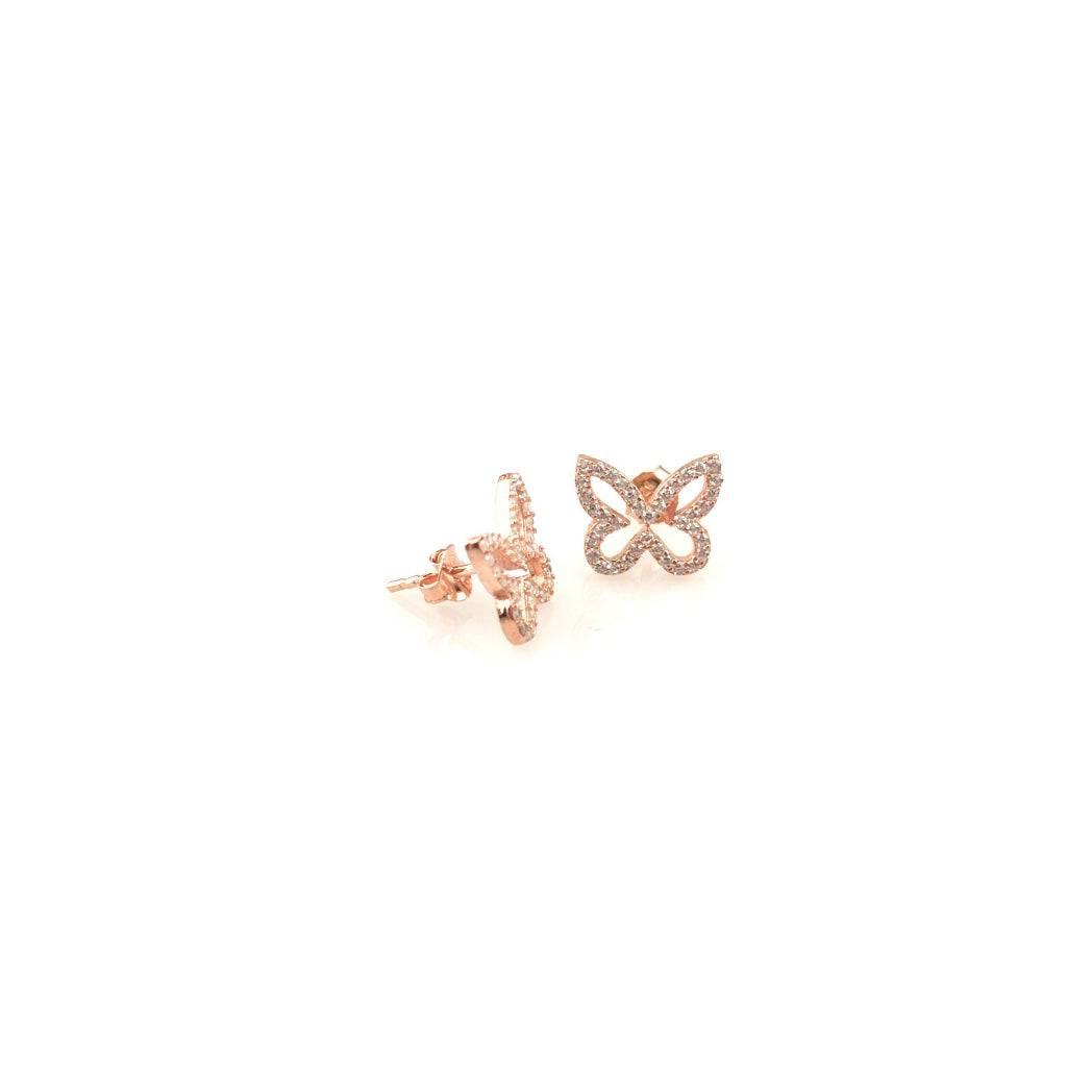 Butterfly Stud Earrings, dainty Sterling Silver Butterfly earrings - Naked Nation UK