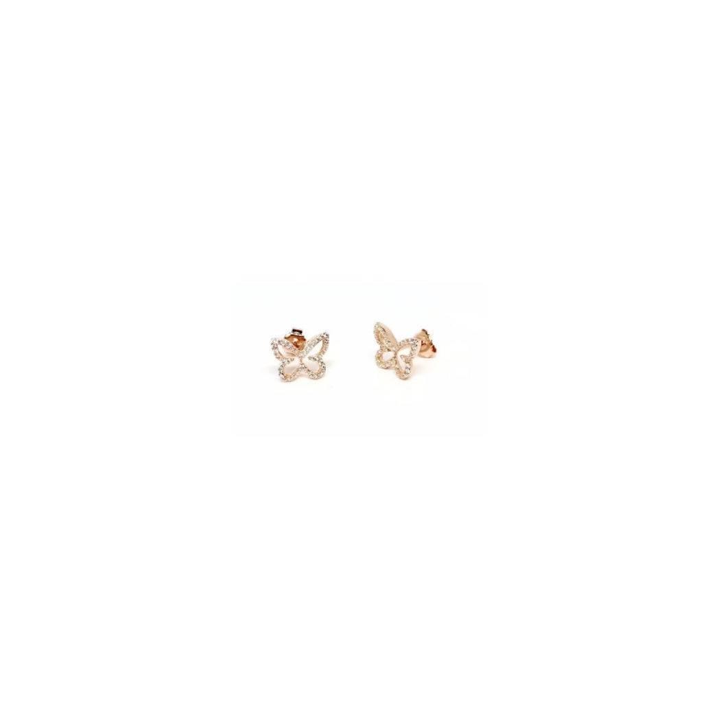 Butterfly Stud Earrings, dainty Sterling Silver Butterfly earrings - Naked Nation UK