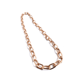 Circular Curb Chain, 925 Sterling Silver Rose Gold Necklace by Naked Nation - Naked Nation UK