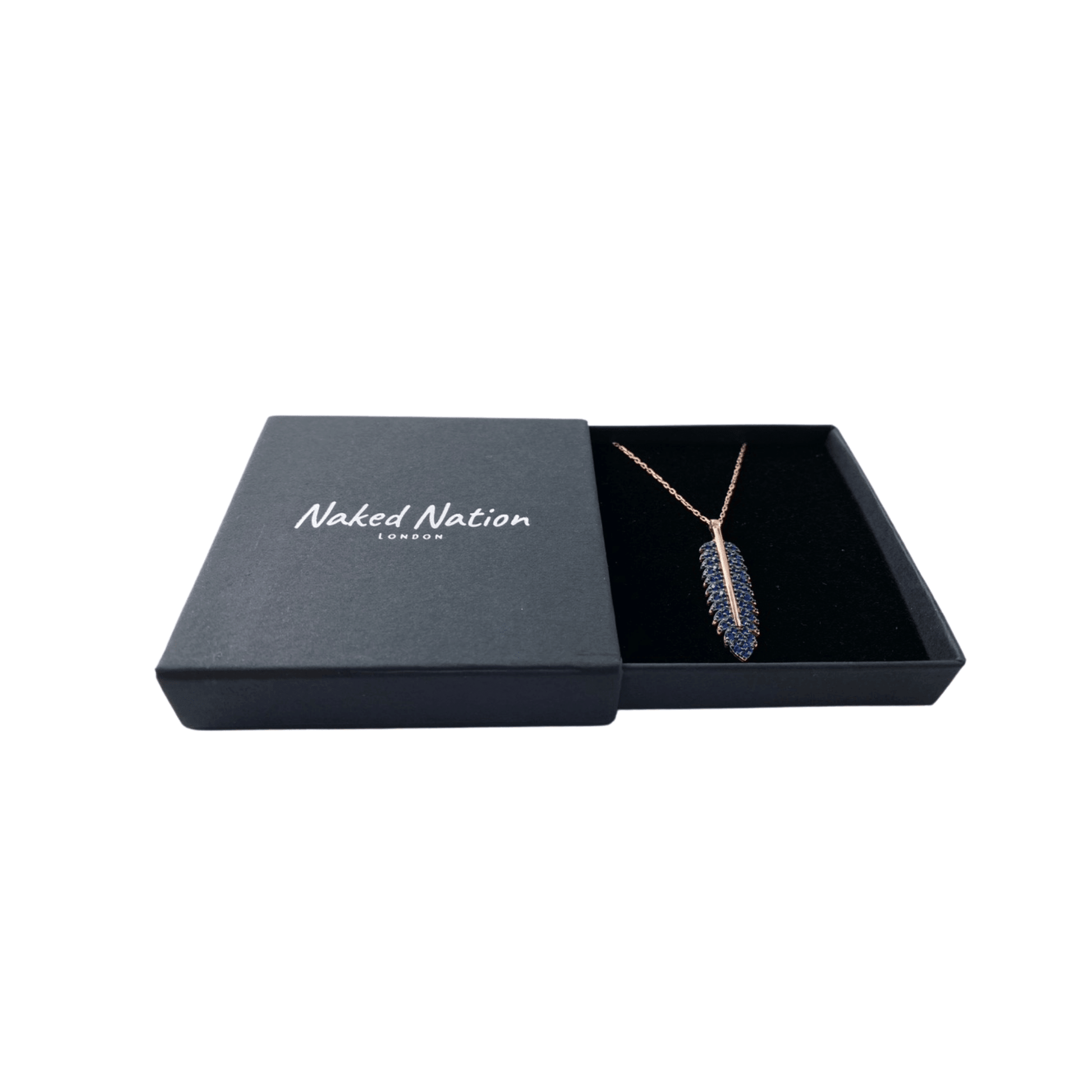 Cubic Zirconia Leaf, 925 Sterling Silver Necklace. Leaf as a Symbol of Fertility and Growth - Naked Nation UK
