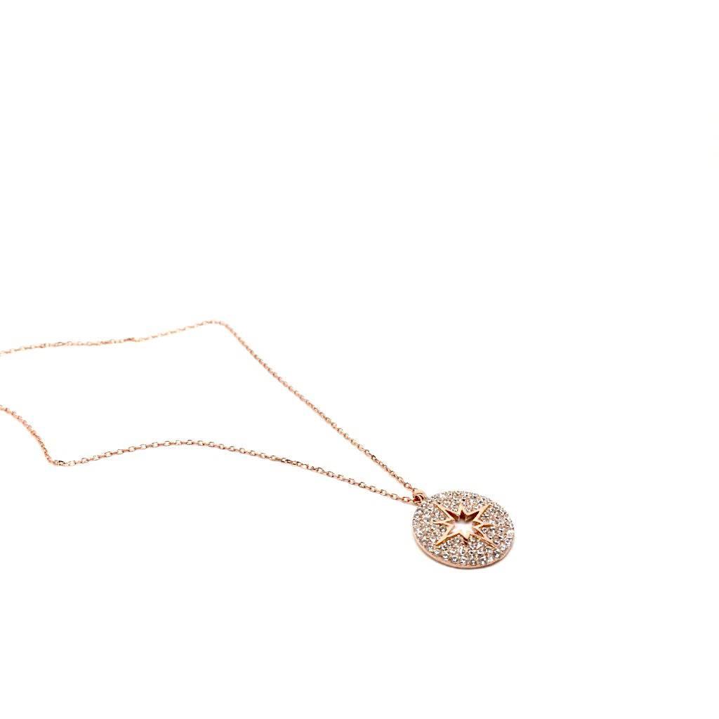 Cubic Zirconia Star Pendant Necklace in Rose Gold, Silver or Black by Naked Nation - Naked Nation UK
