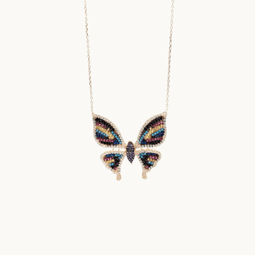 For Butterfly lovers - A Symbol of Change and Joy. Sterling Silver Butterfly Pendant Necklace - Naked Nation UK