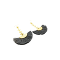 Gold and Grey Tassel Earrings - Naked Nation UK