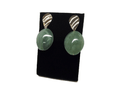 Green stones with Gold dangle earrings. Birthday gifts for women - Naked Nation UK