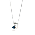 Jewellery for Mum - Baby Foot Necklace with Blue Heart - Naked Nation UK