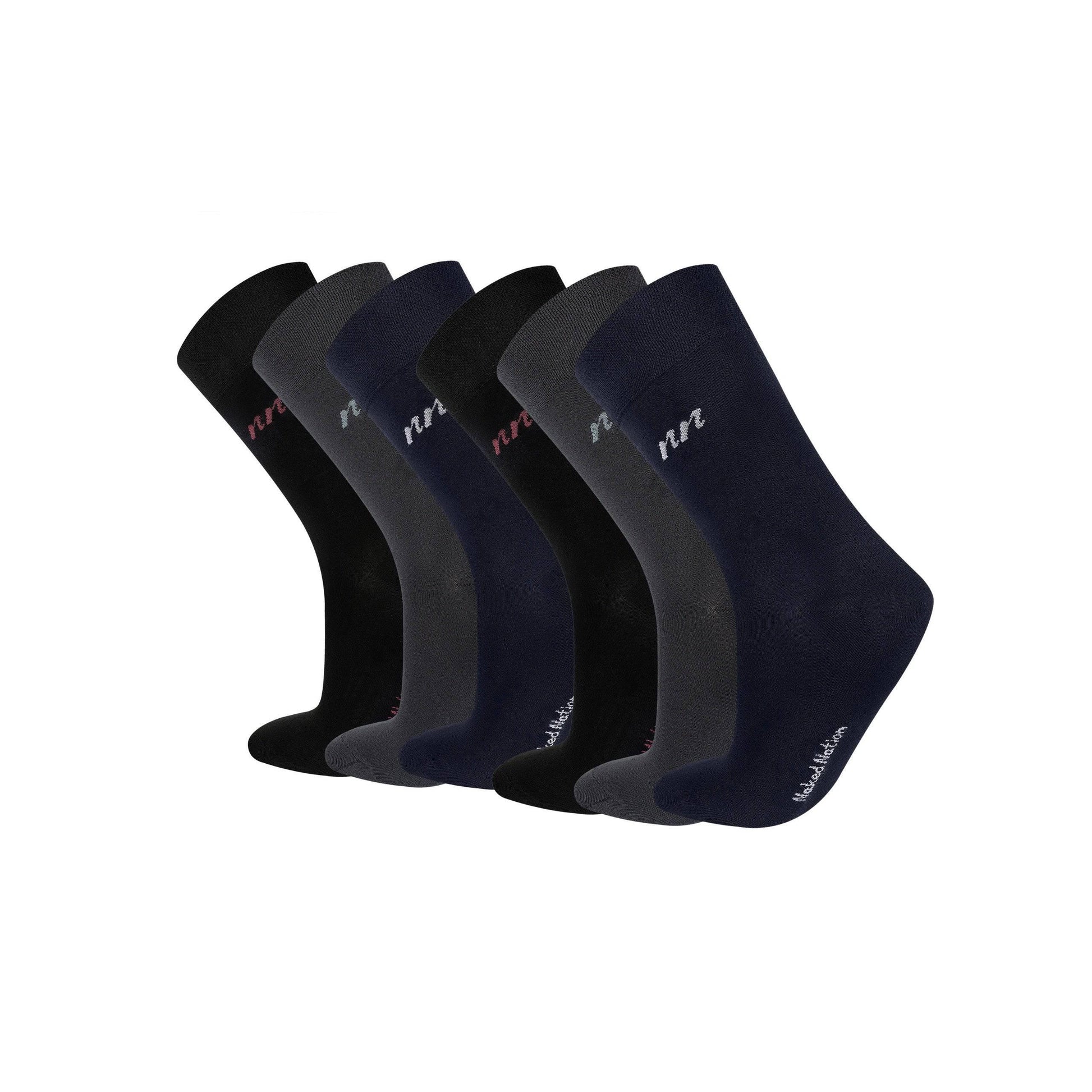 Luxurious Soft Top Crew Bamboo Socks, 6 Pairs - Naked Nation UK