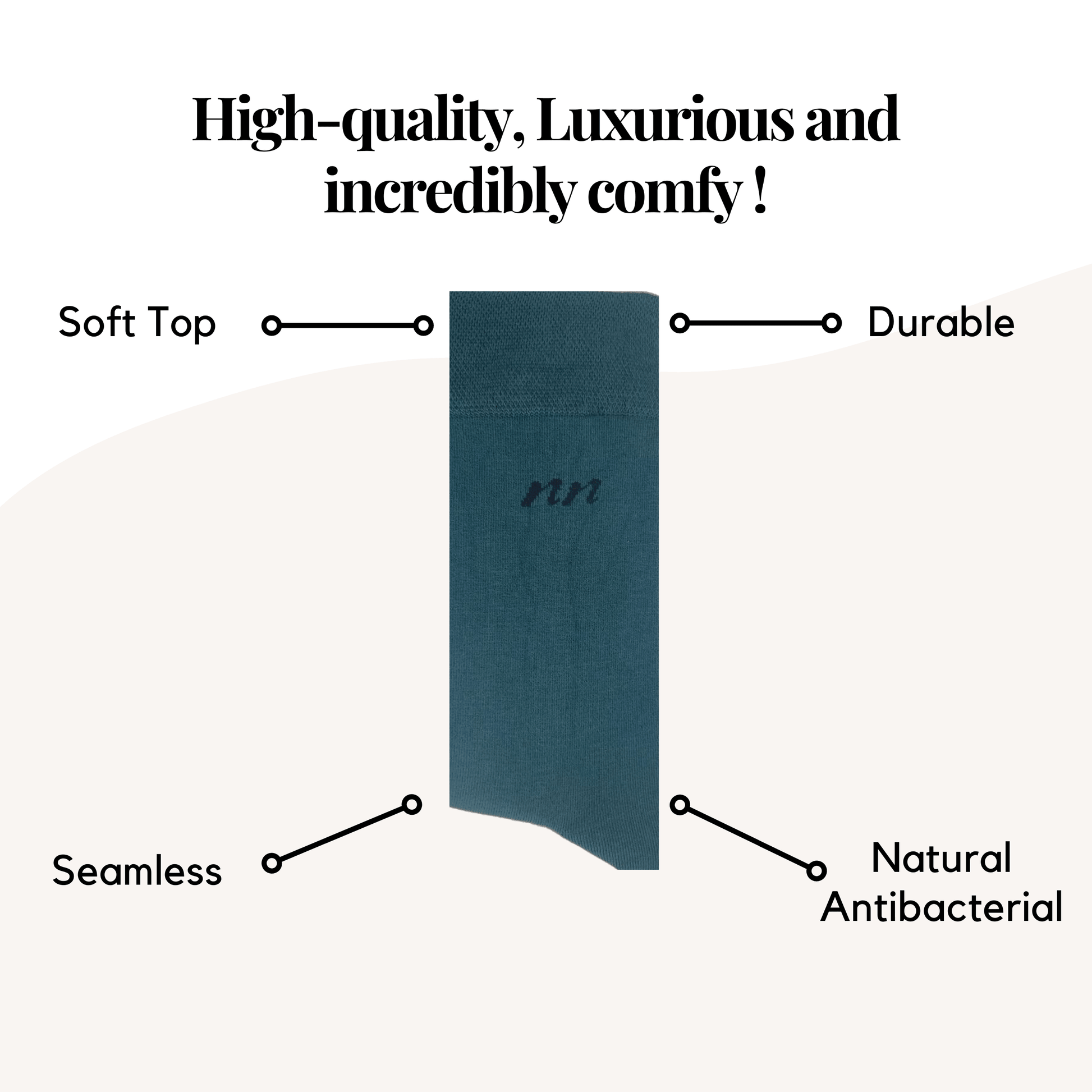 Luxurious Soft Top Crew Bamboo Socks, 6 Pairs - Naked Nation UK