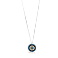 Mediterranean Style Sterling Silver Cubic Zirconia Round Pendant Necklace - Naked Nation UK