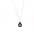 Mediterranean Style Sterling Silver Drop Pendant with Cubic Zirconia Stones - Naked Nation UK