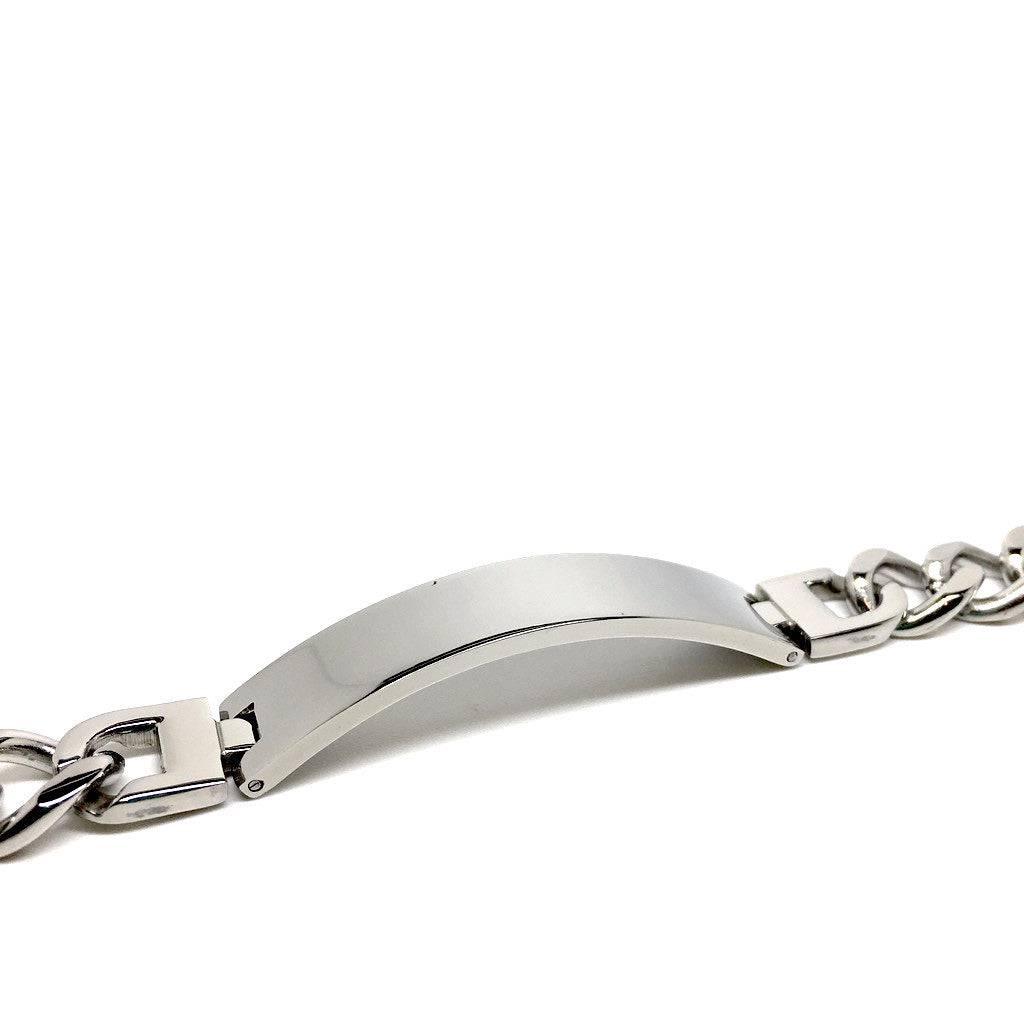Men's Solid Stainless Steel Bracelet Designer - Italian Jewellery - Naked Nation UK