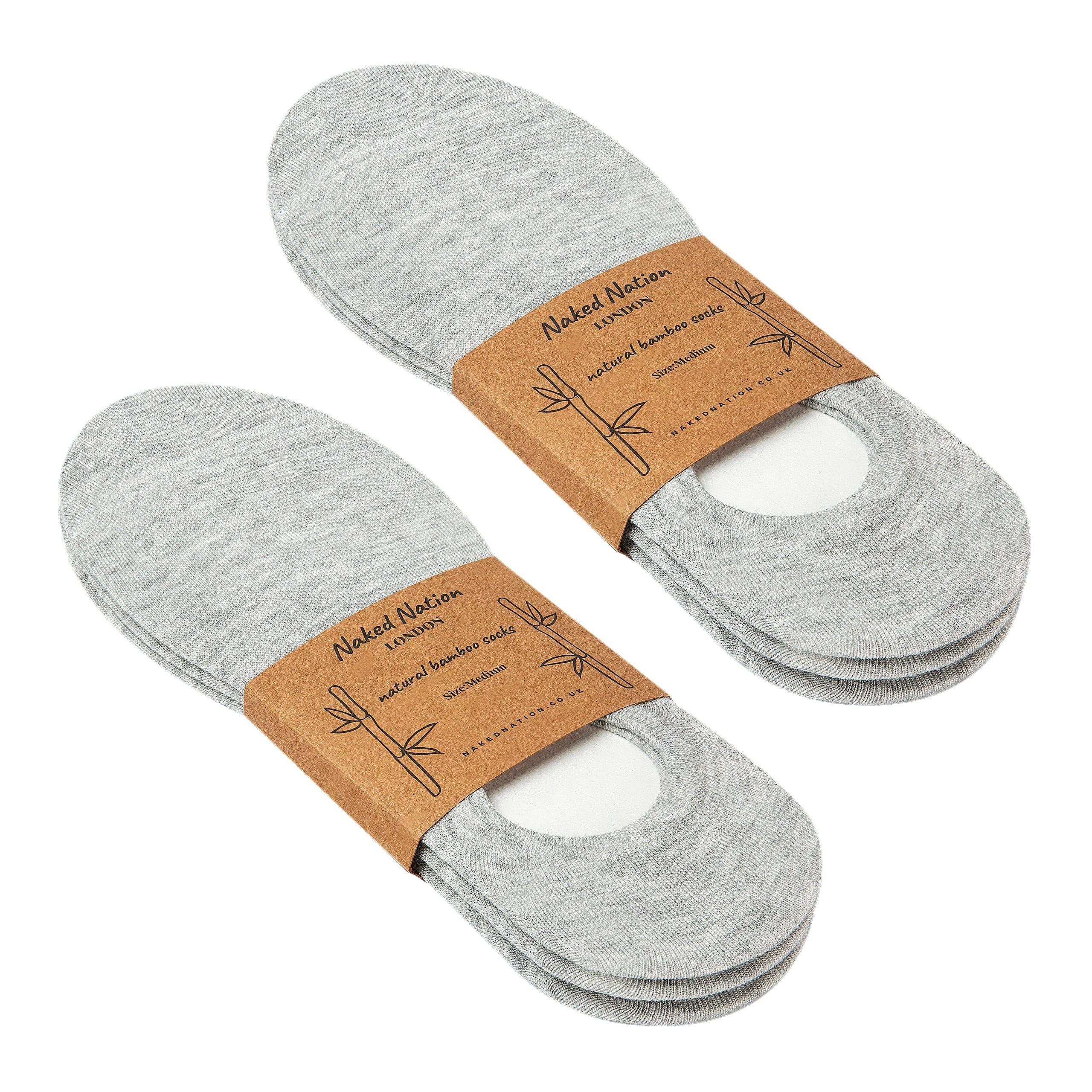 No Show Bamboo Trainer Socks, 6 Pairs Non-Slip Sport Socks - Naked Nation UK