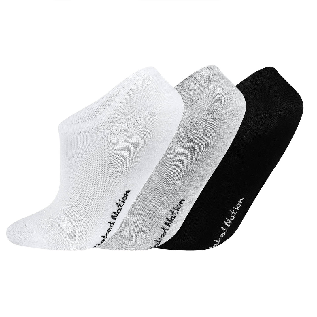 No Show Bamboo Trainer Socks, 6 Pairs Non-Slip Sport Socks - Naked Nation UK