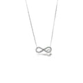 Silver and Rose Gold Crystals Infinity Pendant Necklace - Naked Nation UK