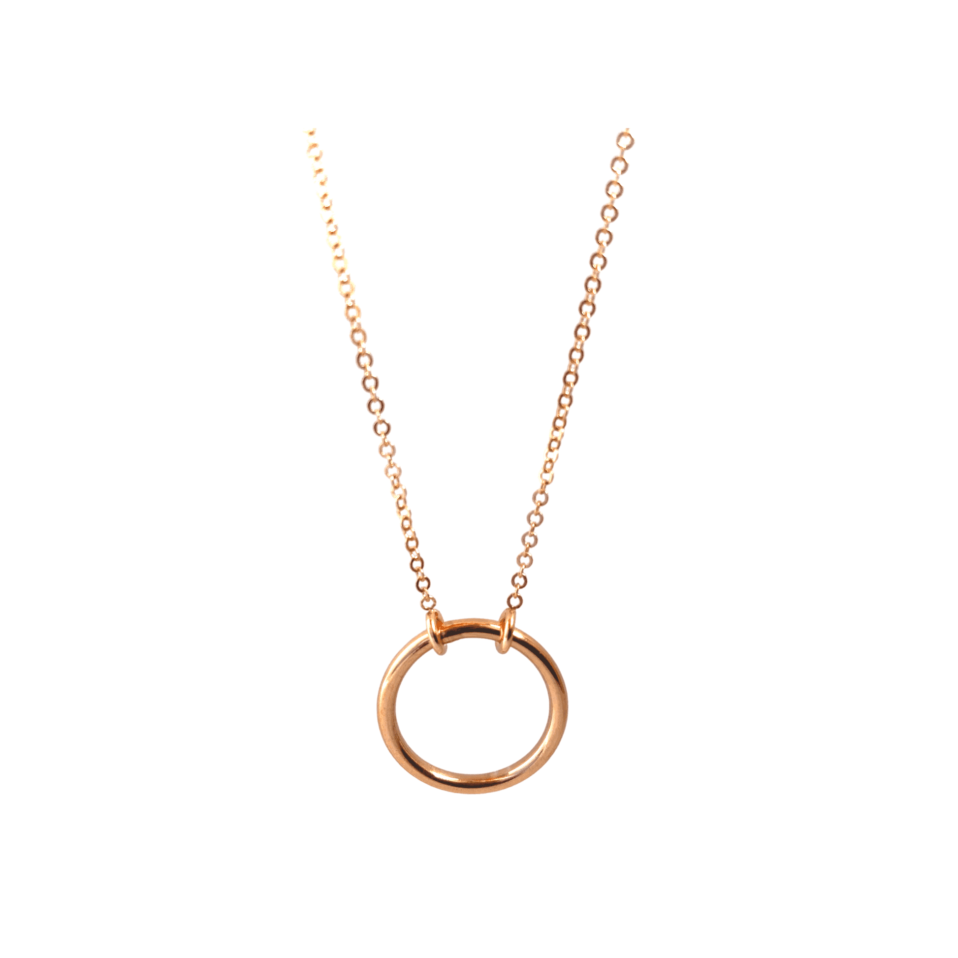 Dainty circle hot sale pendant necklace