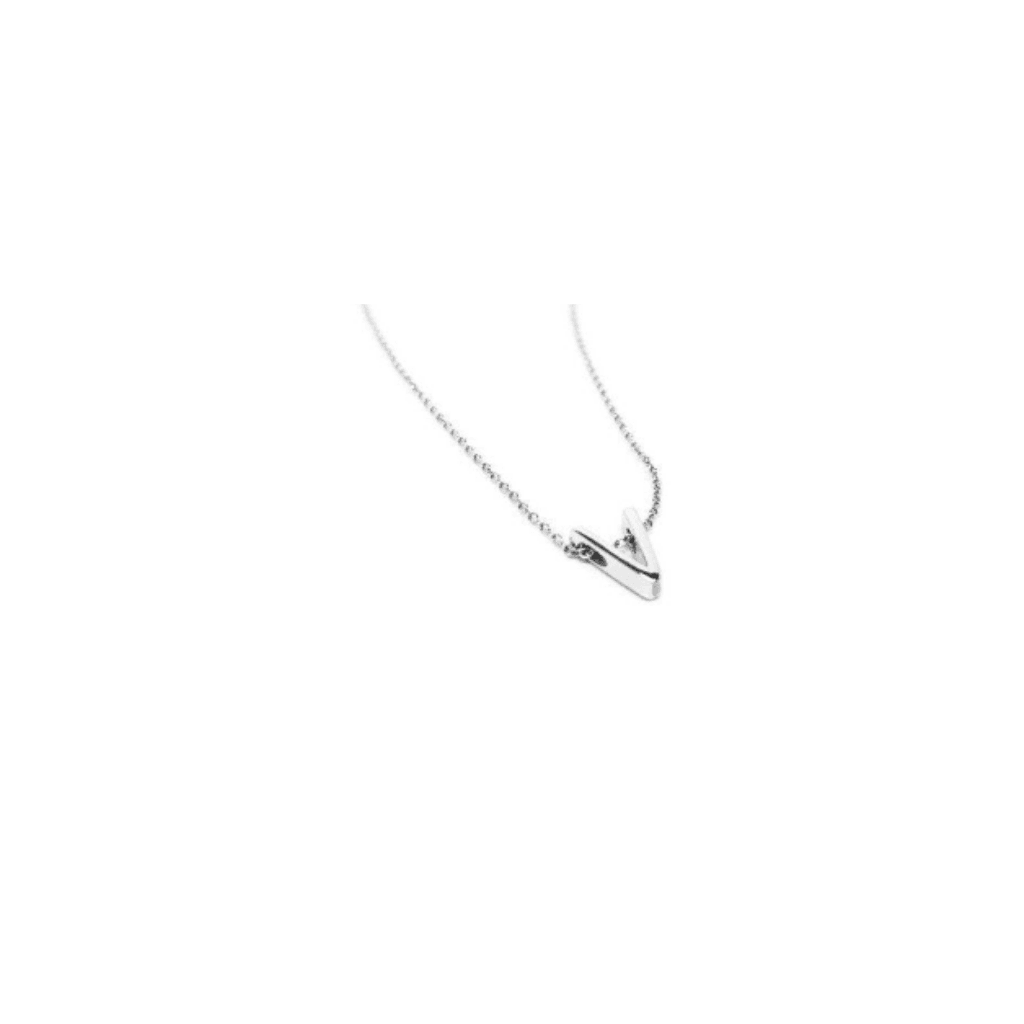 Sterling Silver A, B, E, I, V, W Letter Necklace by Naked Nation - Handmade Jewellery for Women - Naked Nation UK