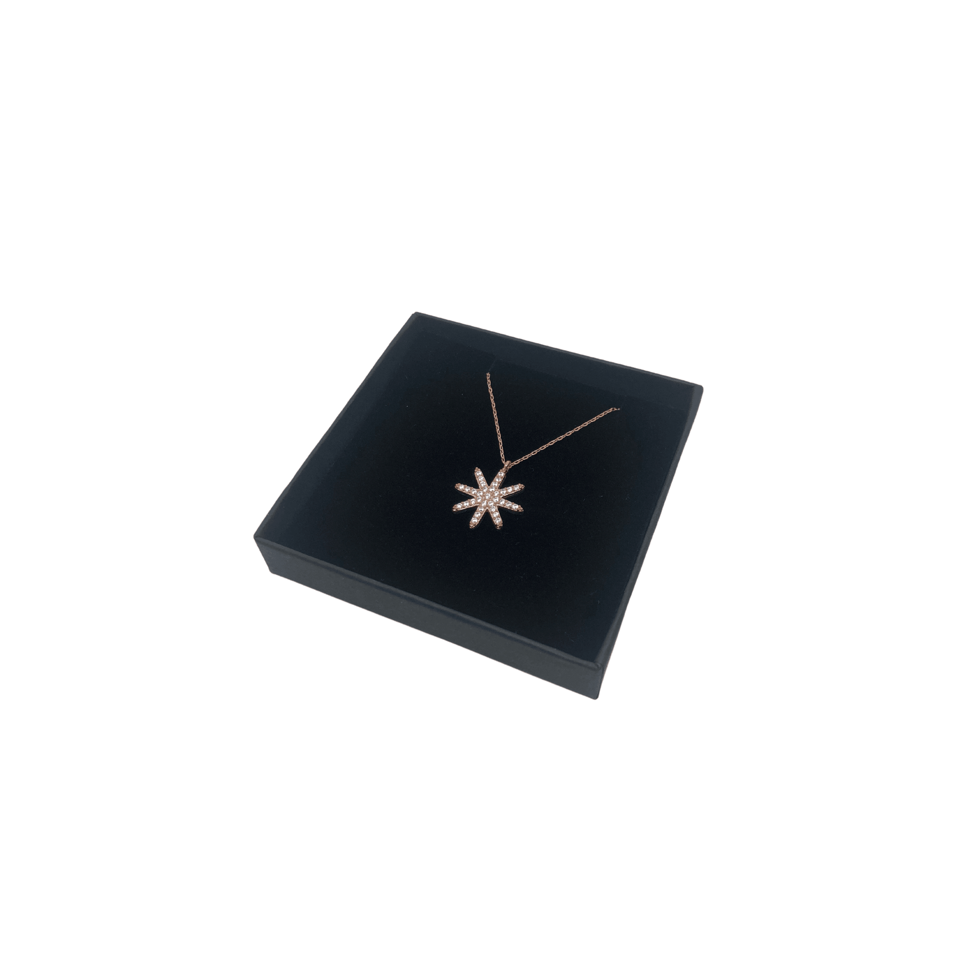 Sterling Silver and Rose Gold Star with Crystals Pendant Necklace - Naked Nation UK