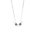 Sterling Silver Heart, Butterfly & Round Design Pendant Necklace - symbol of love and abundance - Naked Nation UK