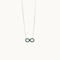 Sterling Silver Infinity Mini infinity figure Pendant Necklace in Rose Gold or Silver - Naked Nation UK