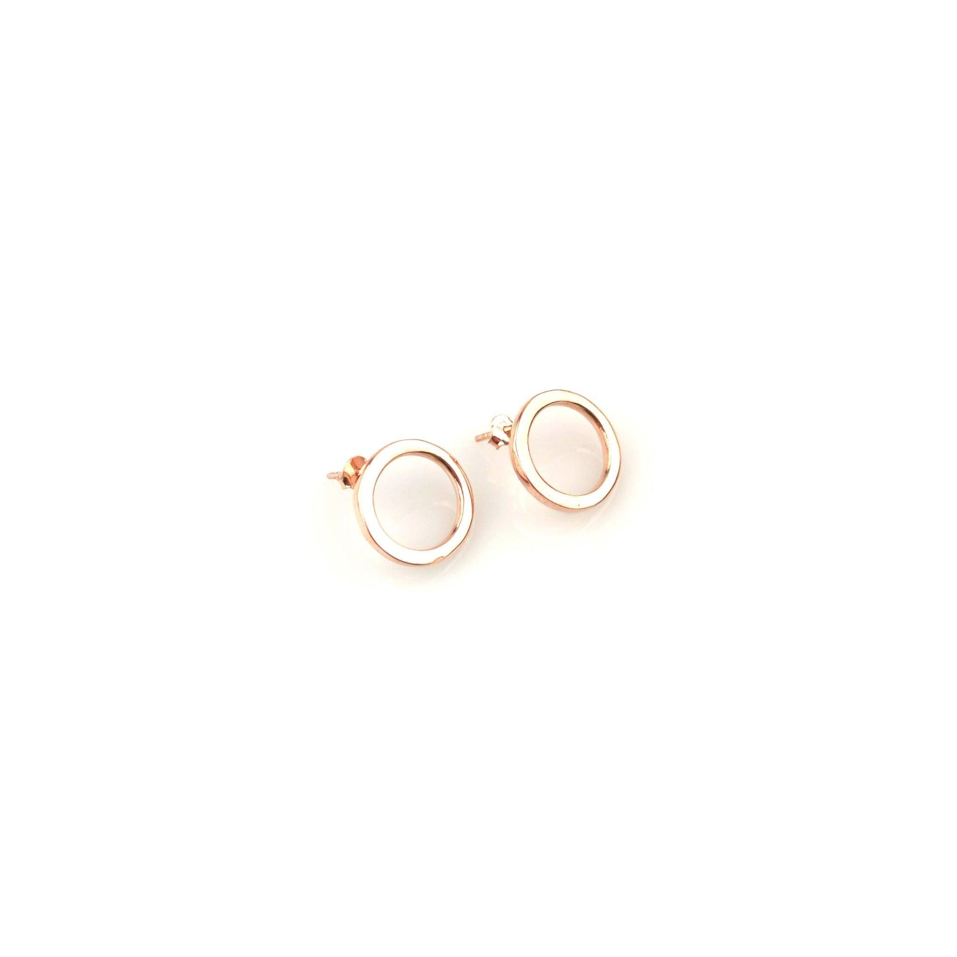 Stud earrings, Round Sterling silver earrings, Dainty Silver earrings - Naked Nation UK