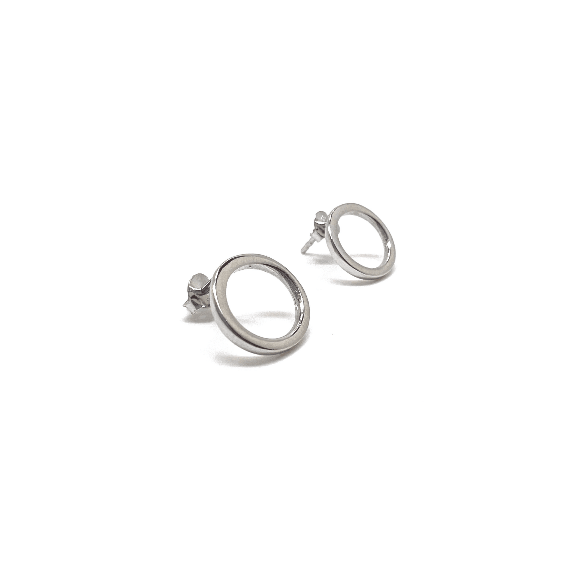 Stud earrings, Round Sterling silver earrings, Dainty Silver earrings - Naked Nation UK