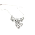Stunning 925 Sterling Silver Angel with Crystals Necklace - Naked Nation UK