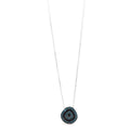 Turkish Design Blue with Stones Pendant Necklace - Rose Gold and Silver. - Naked Nation UK