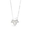 Winter Necklace, Crystal Leaf Necklace, 925 Sterling Silver - Naked Nation UK